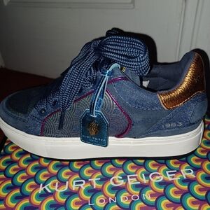 Kurt geiger southbank denim sneakers size 36.5